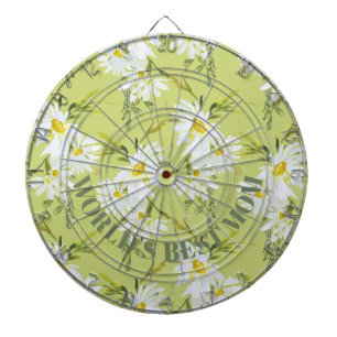 Cible De Fléchettes Meilleure maman Floral Botanical Daisy Dartboard d