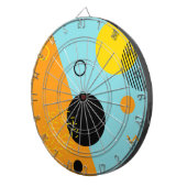 Cible De Fléchettes Memphis, hippie, art à la mode et frais (Devant droit)