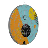 Cible De Fléchettes Memphis, hippie, art à la mode et frais (Devant gauche)