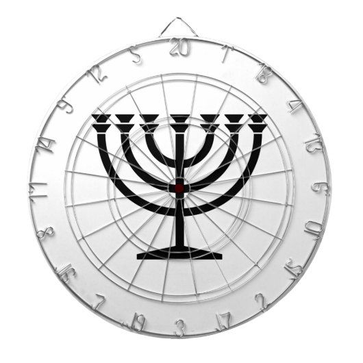 Cible De Fléchettes Menorah juive (symbole du judaïsme) (Devant)