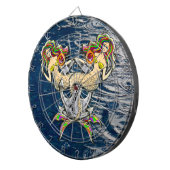 Cible De Fléchettes Mermaids - Design nautique pour les amoureux des o (Devant droit)