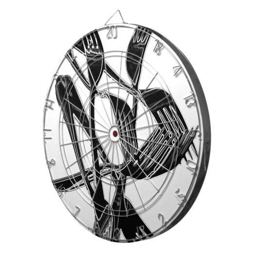 Cible De Fléchettes Métallique (Devant droit)