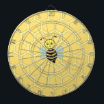 Cible De Fléchettes Miel Bee sur Honeypeb<br><div class="desc">Miel abeille sur nid d'abeille.</div>