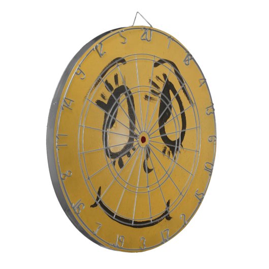 Cible De Fléchettes Mignonne Visage Heureux (Devant gauche)