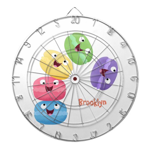 Cible De Fléchettes Mignons macarons drôles illustration de dessin ani (Devant)