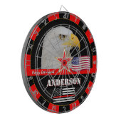 Cible De Fléchettes Mince Red Line & American Flag, pompiers / USA (Devant gauche)