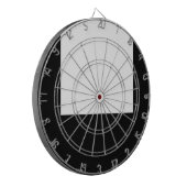 Cible de flechettes minimale de cadre de noir de (Devant gauche)