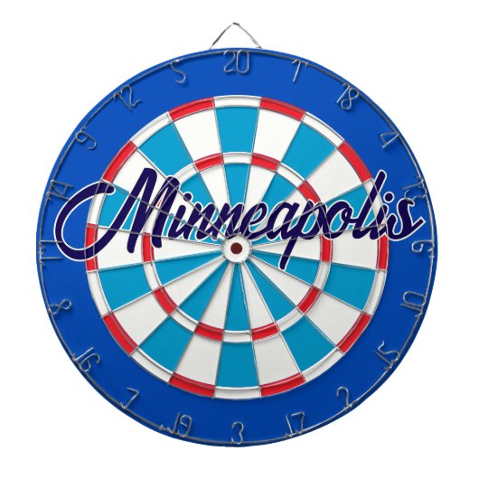 Cible De Fléchettes Minneapolis Classic Blue Red White Patriotic (Devant)