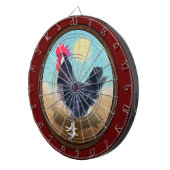 Cible De Fléchettes Minorque Rooster Vintage Oval (Devant droit)