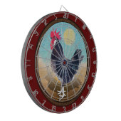 Cible De Fléchettes Minorque Rooster Vintage Oval (Devant gauche)