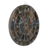 Cible De Fléchettes mobilier en bois texture ancienne (Devant gauche)