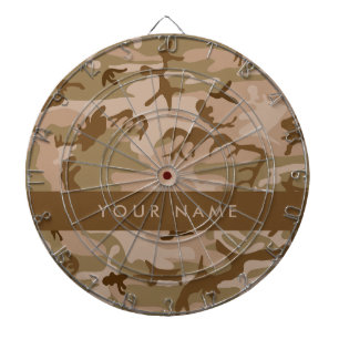 Cible De Fléchettes Modèle de camouflage du désert, Votre nom, Personn