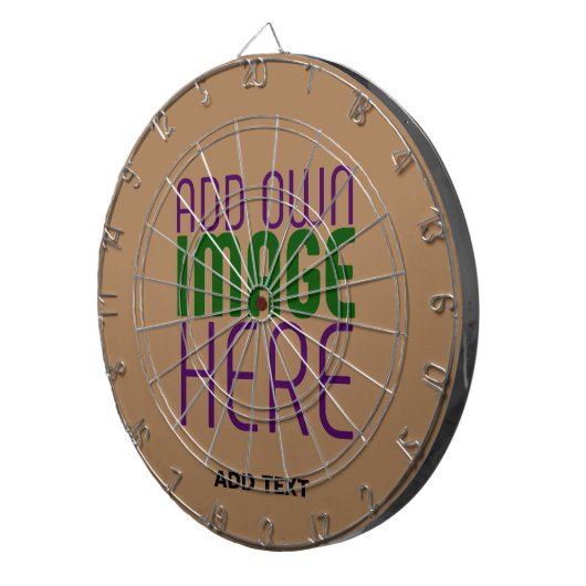 CIBLE DE FLÉCHETTES MODÈLE DE TEXTE D'IMAGE BROWN SIMPLE MODERNE (Devant droit)