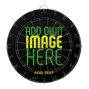 CIBLE DE FLÉCHETTES MODÈLE DE TEXTE D'IMAGE NOIRE SIMPLE ET MODERNE