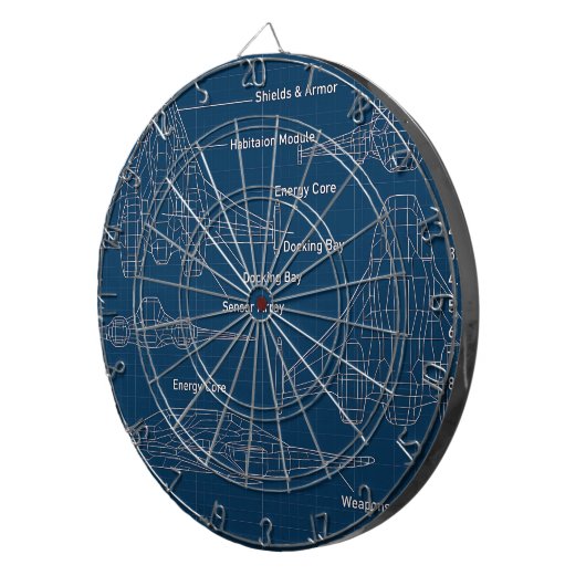 Cible De Fléchettes "Modèle futuriste d'architecture spatiale" (Devant droit)