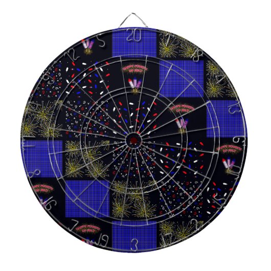 Cible De Fléchettes Modèle patchwork du 4 juillet - 4 juillet (Devant)