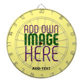 CIBLE DE FLÉCHETTES MODÈLE TEXTE MODERNE PASTEL JAUNE D'IMAGE (Devant)