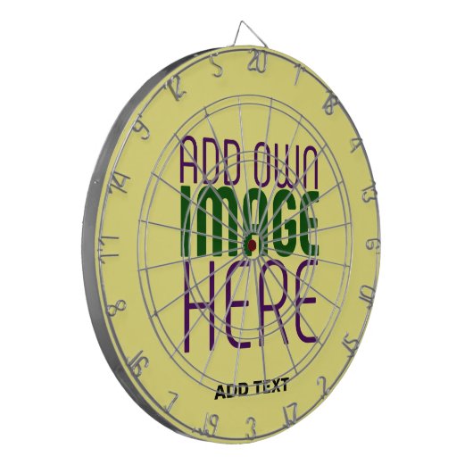 CIBLE DE FLÉCHETTES MODÈLE TEXTE MODERNE PASTEL JAUNE D'IMAGE (Devant gauche)