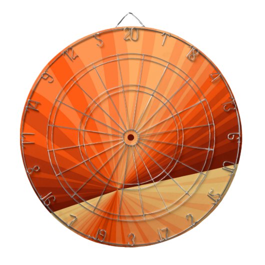 Cible De Fléchettes Moderne Abstrait Orange Rouge Vanille Graphique Fr (Devant)