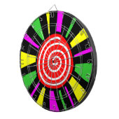 Cible de flechettes moderne colorée (Devant droit)