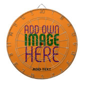 CIBLE DE FLÉCHETTES MODERNE ÉDITABLE DARK ORANGE MODÈLE TEXTE D'IMAGE (Devant)