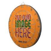 CIBLE DE FLÉCHETTES MODERNE ÉDITABLE DARK ORANGE MODÈLE TEXTE D'IMAGE (Devant droit)