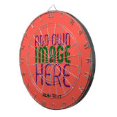 CIBLE DE FLÉCHETTES MODERNE ÉDITABLE ROUGE ORANGE MODÈLE TEXTE D'IMAGE (Devant droit)