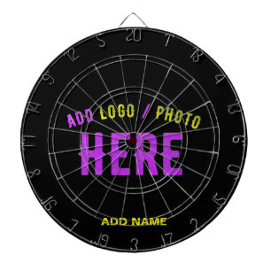 CIBLE DE FLÉCHETTES MODERNE ET MODERNE PERSONNALISABLE NOIR VÉRIFIÉ