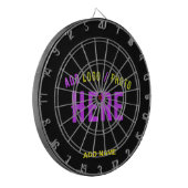 CIBLE DE FLÉCHETTES MODERNE ET MODERNE PERSONNALISABLE NOIR VÉRIFIÉ (Devant gauche)