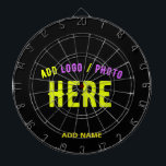 CIBLE DE FLÉCHETTES MODERNE ET MODERNE PERSONNALISABLE NOIR VÉRIFIÉ<br><div class="desc">VOUS POUVEZ CHANGER,  REDIMENSIONNER OU AJOUTER LOGO,  PHOTO,  TEXTE ET COULEURS COMME VOUS LE SOUHAITEZ.MERCI.</div>