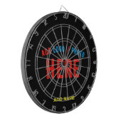 CIBLE DE FLÉCHETTES MODERNE ET MODERNE PERSONNALISABLE NOIR VÉRIFIÉ (Devant gauche)