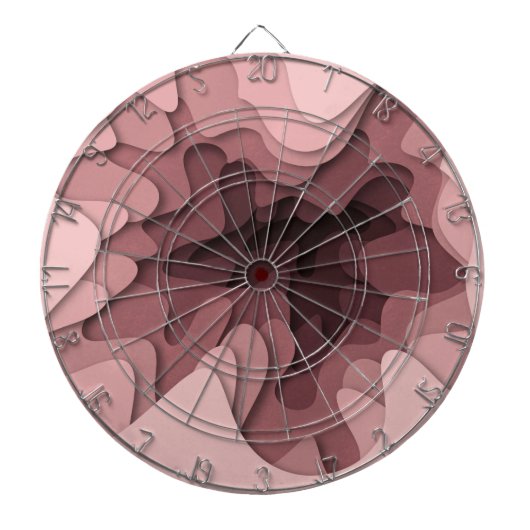 Cible De Fléchettes Moderne Girly Rose Ombre (Devant)