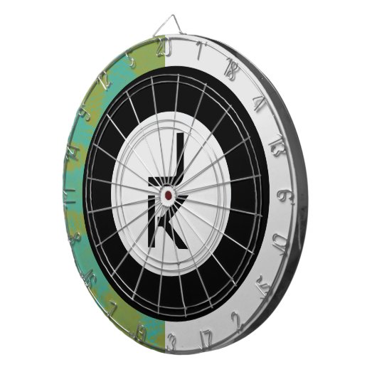 Cible de flechettes moderne personnalisée (Devant droit)