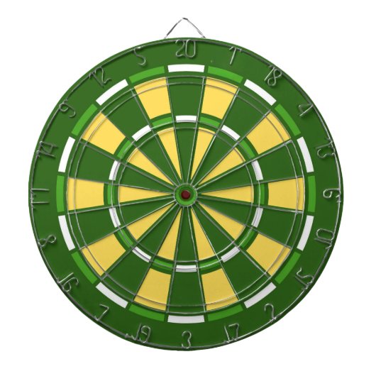 Cible De Fléchettes Moderne Tendance Verte et Jaune (Devant)