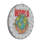 Cible De Fléchettes Monde – Conception de globe d'aventure de voyage (Devant gauche)