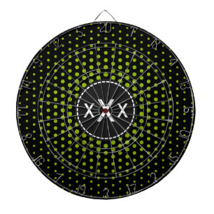 Cible De Fléchettes Monogram Apple vert Techno Dots Moderne