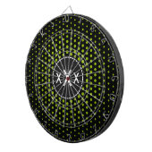 Cible De Fléchettes Monogram Apple vert Techno Dots Moderne (Devant droit)