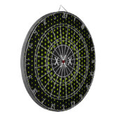 Cible De Fléchettes Monogram Apple vert Techno Dots Moderne (Devant gauche)