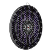 Cible De Fléchettes Monogramme Amethyst Techno Dots Modernes (Devant gauche)