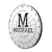 Cible De Fléchettes Monogramme capital masculin ajouter nom simple cla (Devant droit)