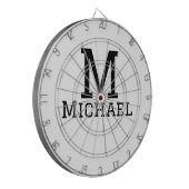 Cible De Fléchettes Monogramme capital masculin ajouter nom simple cla (Devant gauche)