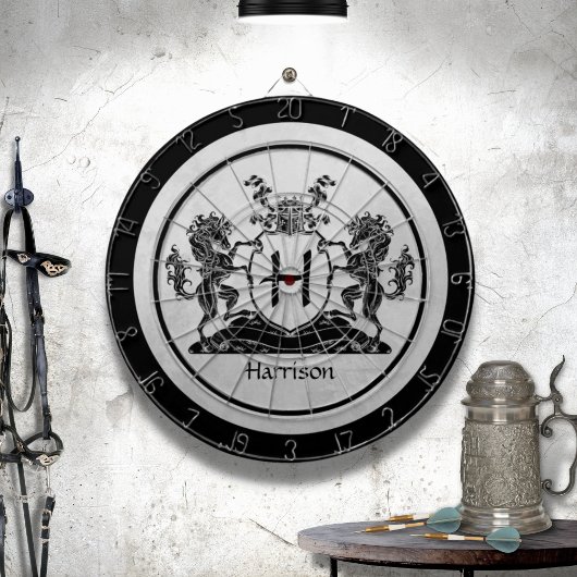 Cible De Fléchettes Monogramme de la crête du cheval royal