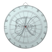 Cible De Fléchettes Monogramme moderne élégant Script Aqua Blue (Devant)