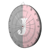 Cible De Fléchettes Monogramme rose gris blanc Fête de la Maison de Fi (Devant droit)