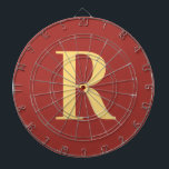Cible De Fléchettes Monogramme simple moderne<br><div class="desc">Il s'agit d'un monogramme simple, moderne et personnalisé. Ce design élégant est en brun tendance avec typographie stylée. Il est parfait pour un cadeau personnalisé ou idéal comme nouvel accessoire de salle de jeux pour vous-même. Ajoutez simplement votre lettre initiale en la tapant dans la zone de texte personnalisée. Consultez...</div>