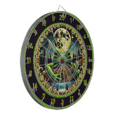 Cible De Fléchettes Montres Lune Dorée Grenouille Jouer Guitare (Devant gauche)