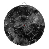 Cible De Fléchettes Moody Agate | Onyx Black Silver Vampy Goth Parties (Devant)