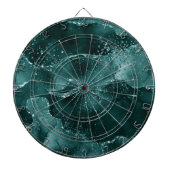 Cible De Fléchettes Moody Agate | Turquoise Vert Malachite Riche Joyau (Devant)