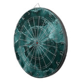 Cible De Fléchettes Moody Agate | Turquoise Vert Malachite Riche Joyau (Devant droit)