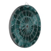 Cible De Fléchettes Moody Agate | Turquoise Vert Malachite Riche Joyau (Devant gauche)